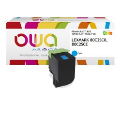 Toner remanufacturé OWA - standard - pour LEXMARK 80C2SC0, 80C2SCE