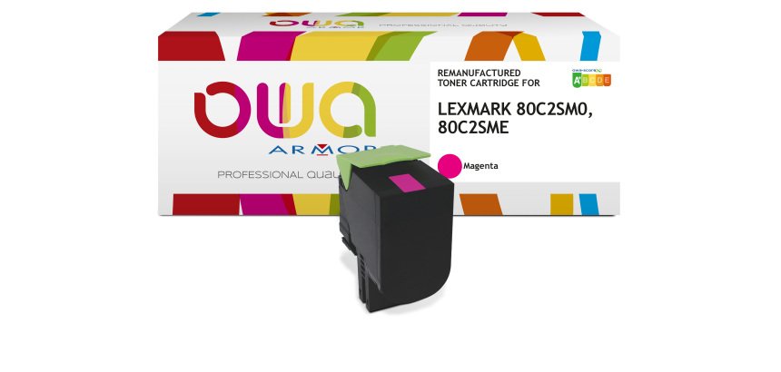 Toner remanufacturé OWA - standard - pour LEXMARK 80C2SC0, 80C2SCE