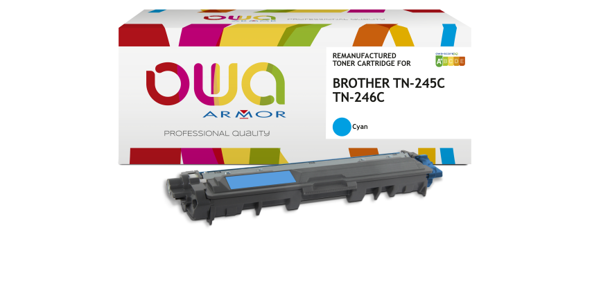 Remanufactured OWA toner - high capacity - for BROTHER TN-245C, TN-246C