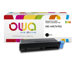 EN_Toner remanufacturé OWA - standard - Noir - pour OKI 44574702