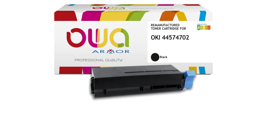 Toner remanufacturé OWA - standard - Noir - pour OKI 44574702