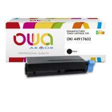 Toner remanufacturé OWA - haute capacité - Noir - pour OKI 44917602