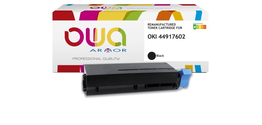 Toner remanufacturé OWA - haute capacité - Noir - pour OKI 44917602