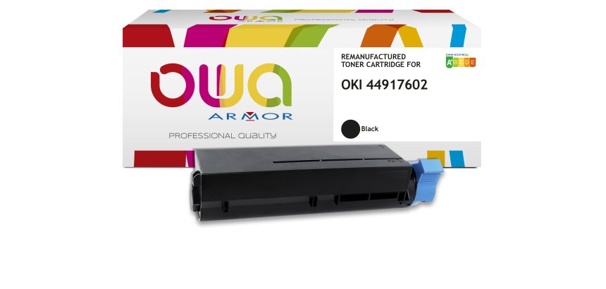 Toner remanufacturé OWA - haute capacité - Noir - pour OKI 44917602
