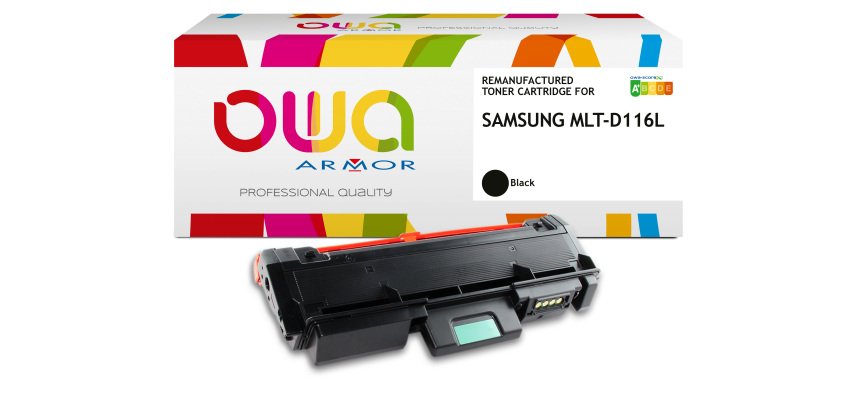 Toner Owa compatible Samsung MLT-D116L/ELS noir pour imprimante laser