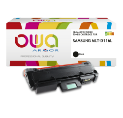 EN_Toner remanufacturé OWA - haute capacité - Noir - pour SAMSUNG MLT-D116L/ELS