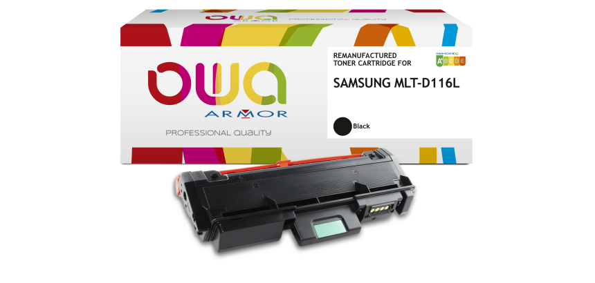 Toner remanufacturé OWA - haute capacité - Noir - pour SAMSUNG MLT-D116L/ELS