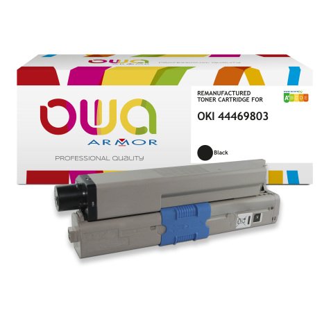 Toner remanufacturé OWA - standard - Noir - pour OKI 44469803