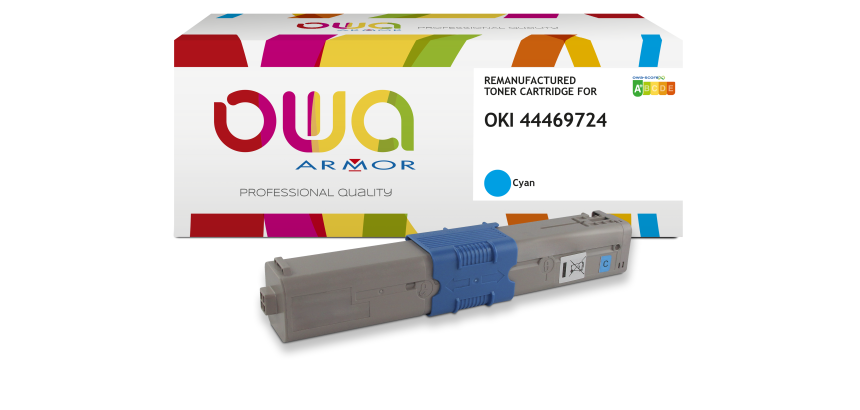 Toner remanufacturé OWA - haute capacité - pour OKI 44469724
