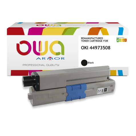 Toner remanufacturé OWA - haute capacité - Noir - pour OKI 44973508