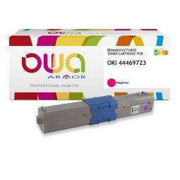 Toner remanufacturé OWA - haute capacité - Magenta - pour OKI 44469723