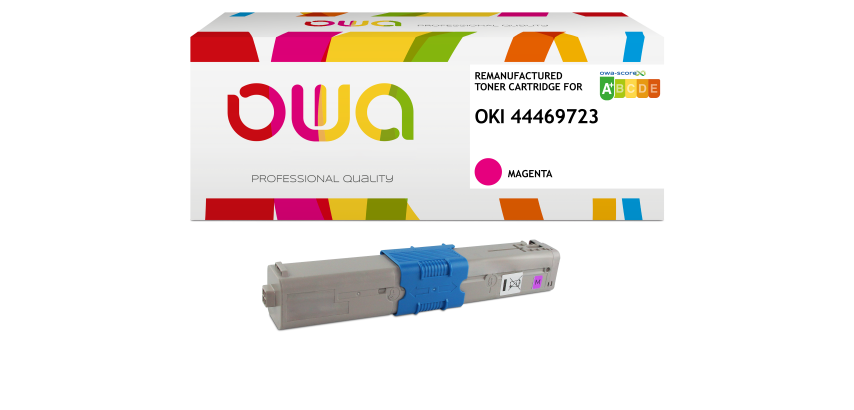 Toner remanufacturé OWA - haute capacité - pour OKI 44469724