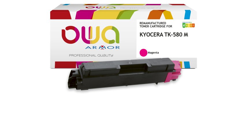 Toner remanufacturé OWA - standard - pour KYOCERA TK-580 C