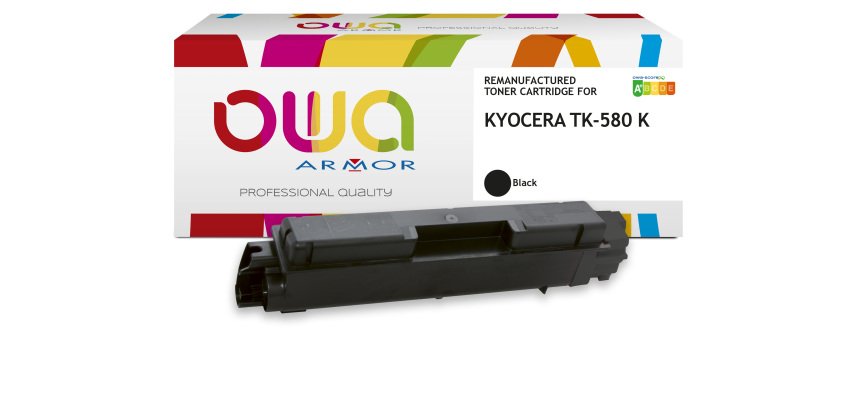Toner remanufacturé OWA - standard - Noir - pour KYOCERA TK-580 K