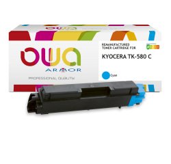 Toner remanufacturé OWA - standard - Cyan - pour KYOCERA TK-580 C
