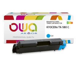 Toner remanufacturé OWA - standard - pour KYOCERA TK-580 C