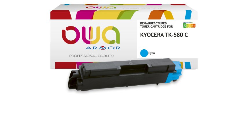 Toner remanufacturé OWA - standard - pour KYOCERA TK-580 C