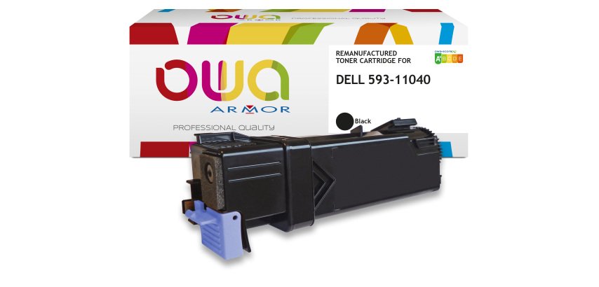Toner remanufacturé OWA - haute capacité - Noir - pour DELL 593-11040