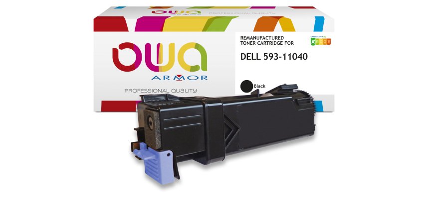 Toner remanufacturé OWA - haute capacité - Noir - pour DELL 593-11040