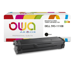 Toner remanufacturé OWA - standard - Noir - pour DELL 593-11108