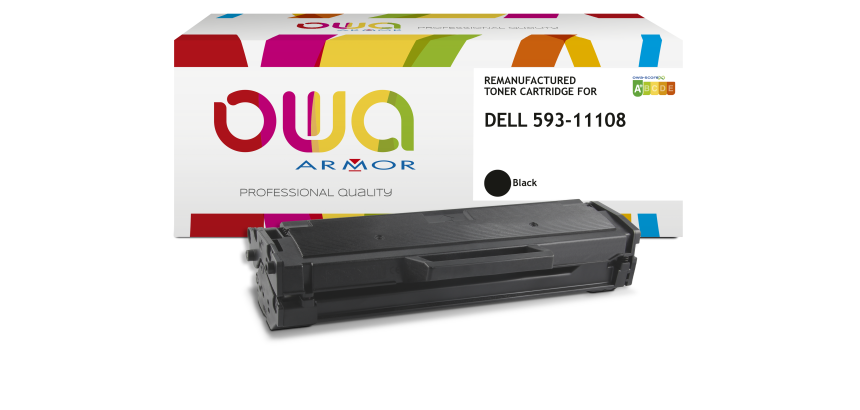 Toner remanufacturé OWA - standard - Noir - pour DELL 593-11108