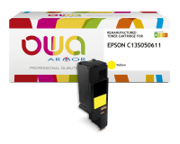 EN_Toner remanufacturé OWA - haute capacité - Jaune - pour EPSON C13S050611