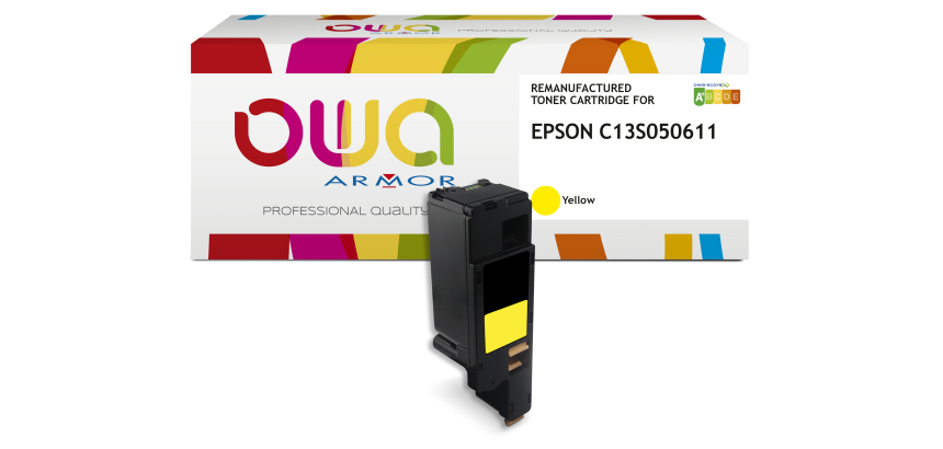 Toner remanufacturé OWA - haute capacité - Jaune - pour EPSON C13S050611