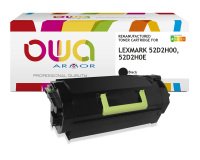 EN_Toner remanufacturé OWA - haute capacité - Noir - pour LEXMARK 52D2H00, 52D2H0E