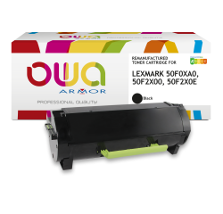 Toner remanufacturé OWA - haute capacité - Noir - pour LEXMARK 50F2X00, 50F0XA0, 50F2X0E