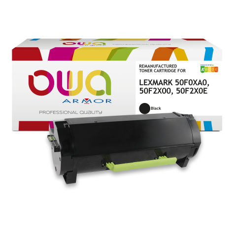 Toner remanufacturé OWA - haute capacité - Noir - pour LEXMARK 50F2X00, 50F0XA0, 50F2X0E