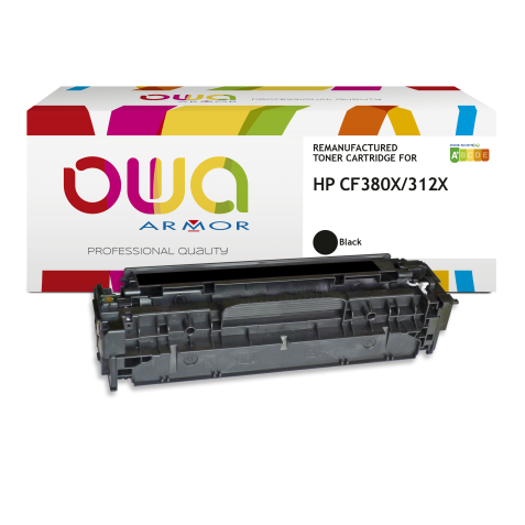 Toner remanufacturé OWA - haute capacité - Noir - pour HP CF380X