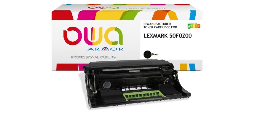 Tambour remanufacturé OWA - standard - Noir - pour LEXMARK 50F0Z00