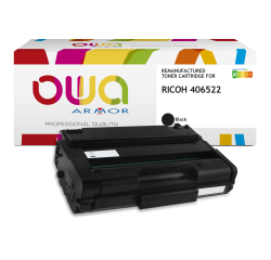 Toner remanufacturé OWA - haute capacité - Noir - pour RICOH 406522