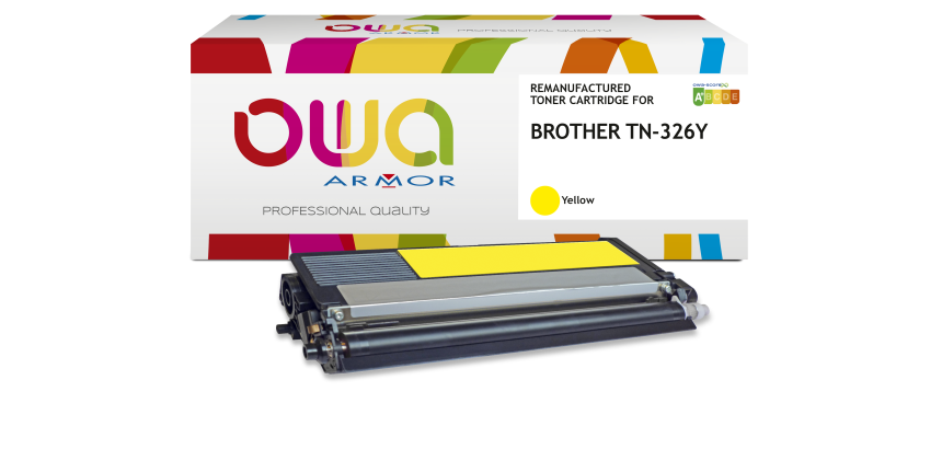 Toner remanufacturé OWA couleurs séparées compatible BROTHER TN-326 pour imprimante laser