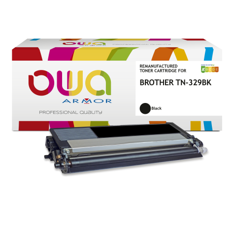 Toner remanufacturé OWA - haute capacité - Noir - pour BROTHER TN-329BK, TN-348BK, TN-369BK