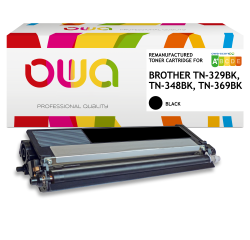 Toner remanufacturé OWA - haute capacité - Noir - pour BROTHER TN-329BK, TN-348BK, TN-369BK