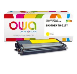 Toner remanufacturé OWA - haute capacité - Jaune - pour BROTHER TN-329Y, TN-348Y, TN-369Y