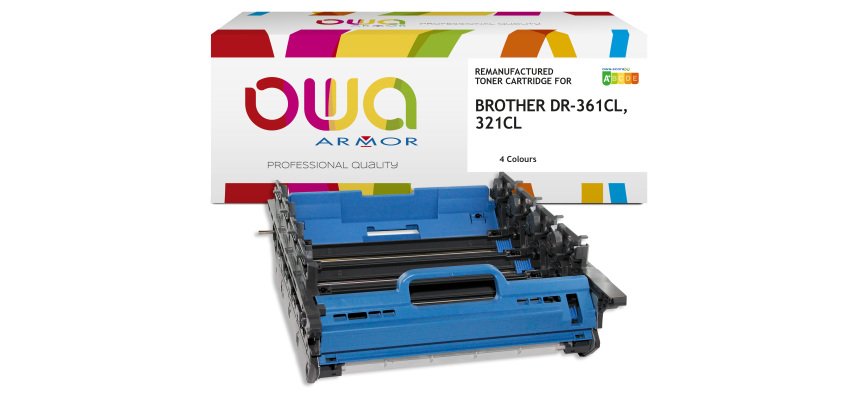 Tambour remanufacturé OWA - standard - 4 Couleurs - pour BROTHER DR-361CL, DR-321CL