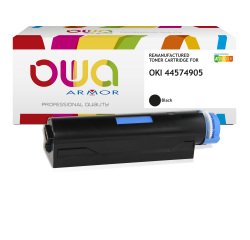 Toner remanufacturé OWA - standard - Noir - pour OKI 44574905