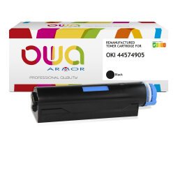 Toner remanufacturé OWA - standard - Noir - pour OKI 44574905