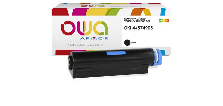 Toner remanufacturé OWA - standard - Noir - pour OKI 44574905