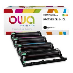 EN_Pack de 4 tambour remanufacturé OWA - standard - Tambour B/C/M/Y - pour BROTHER DR-241CL
