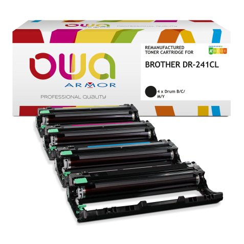 Pack de 4 tambour remanufacturé OWA - standard - Tambour B/C/M/Y - pour BROTHER DR-241CL