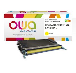Toner remanufacturé OWA - haute capacité - pour LEXMARK C748H1CG, X748H1CG
