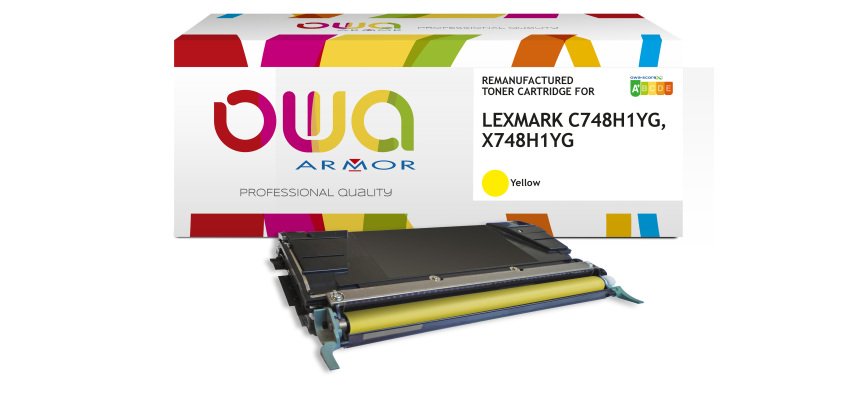 Toner remanufacturé OWA - haute capacité - pour LEXMARK C748H1CG, X748H1CG