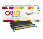 Toner remanufacturé OWA - haute capacité - pour LEXMARK C748H1CG, X748H1CG