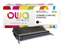 EN_Toner remanufacturé OWA - haute capacité - Noir - pour LEXMARK C746H1KG, X746H1KG