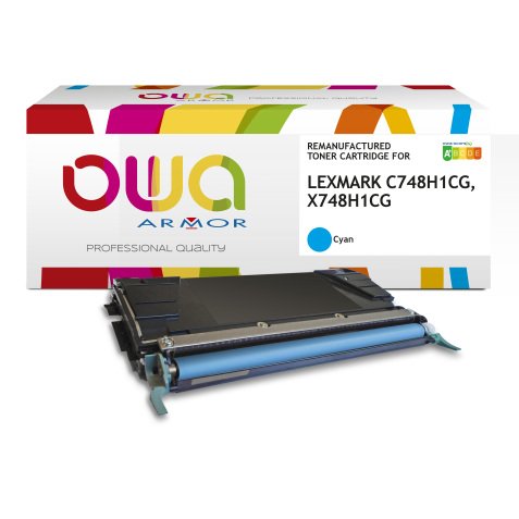 Toner remanufacturé OWA - haute capacité - pour LEXMARK C748H1CG, X748H1CG