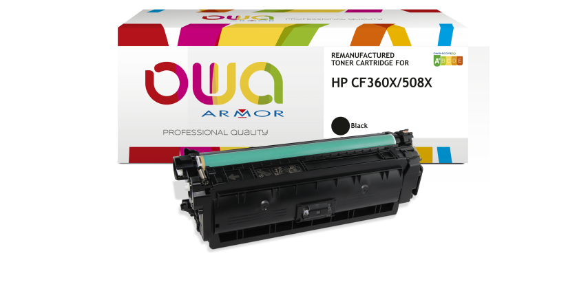 Toner remanufacturé OWA - haute capacité - Noir - pour HP CF360X