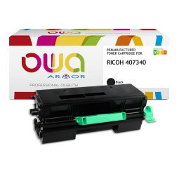 Toner remanufacturé OWA - standard - Noir - pour RICOH 407340